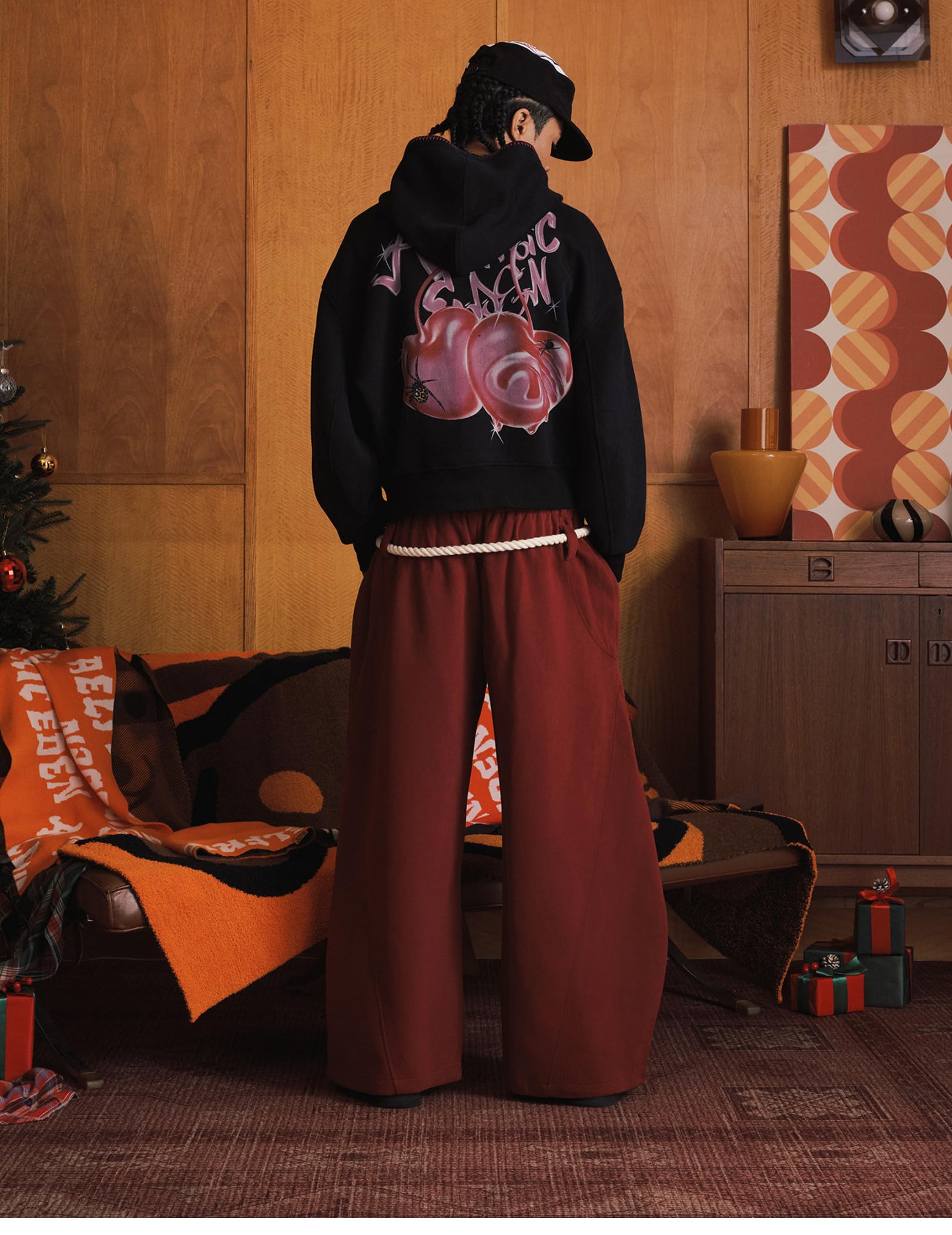 Aelfrc Eden Boxy Cherry Hoodie Y2K Graphic Hooded Sweatshirt Streetwear Zip Up Hoodies Unisex - Image 3