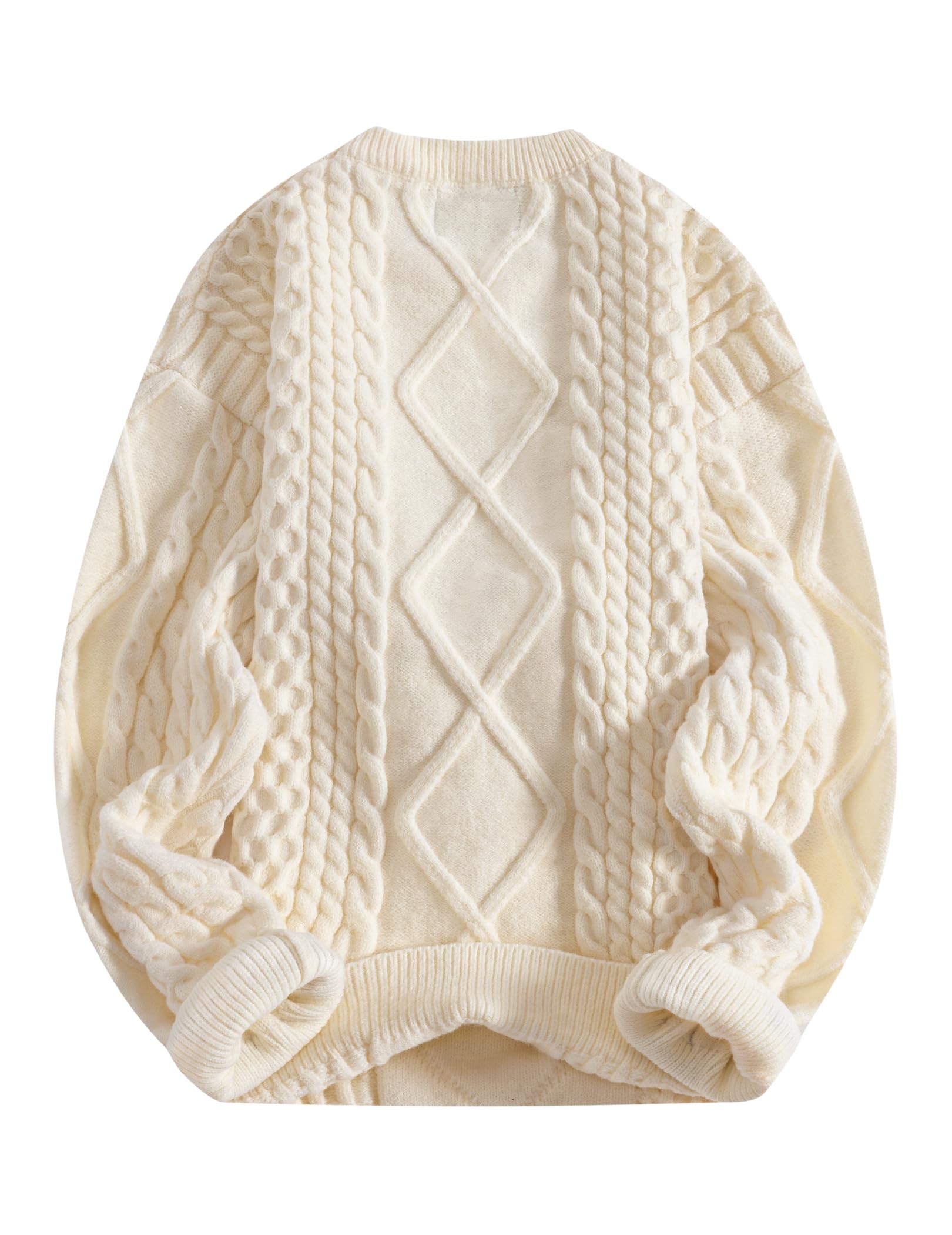 Aelfric Eden Oversized Knit Sweater Solid Vintage Pullover Sweater Unisex Woven Crewneck Knitted Tops - Image 6